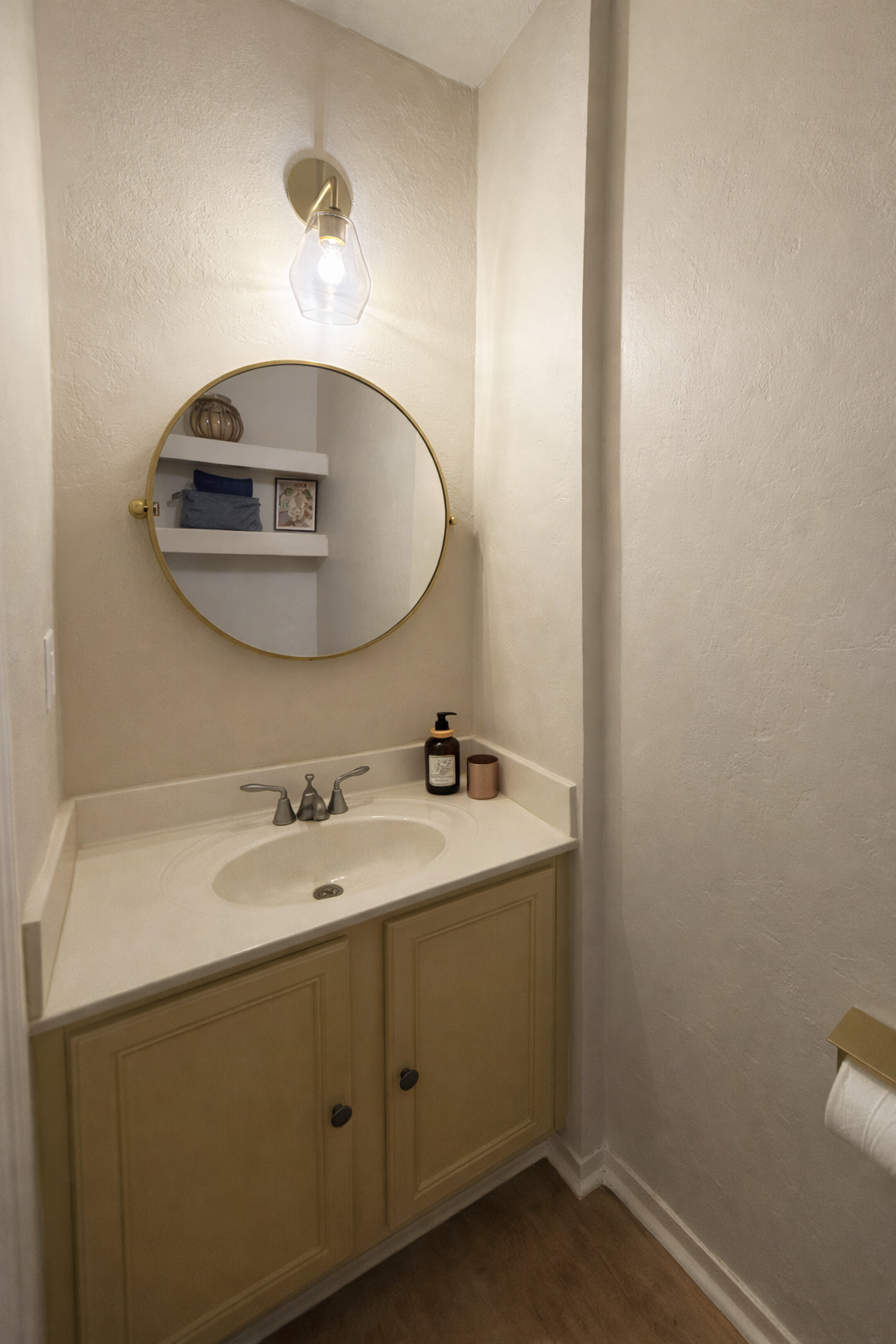 Powder bath refresh — paint & fixture — Michael Douglas Make Ready