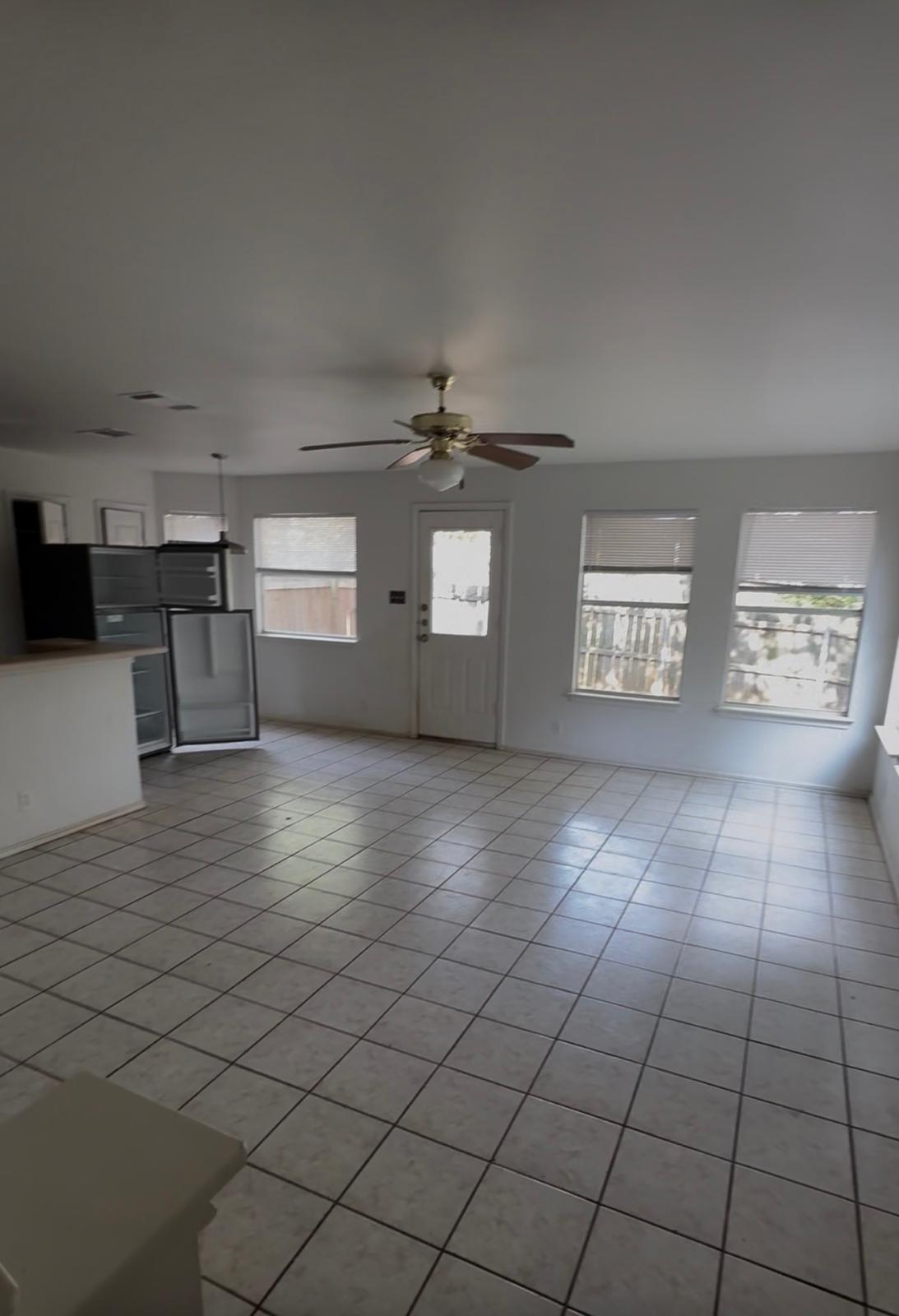Open living and kitchen area before and after make ready repaint before — Michael Douglas Make Ready